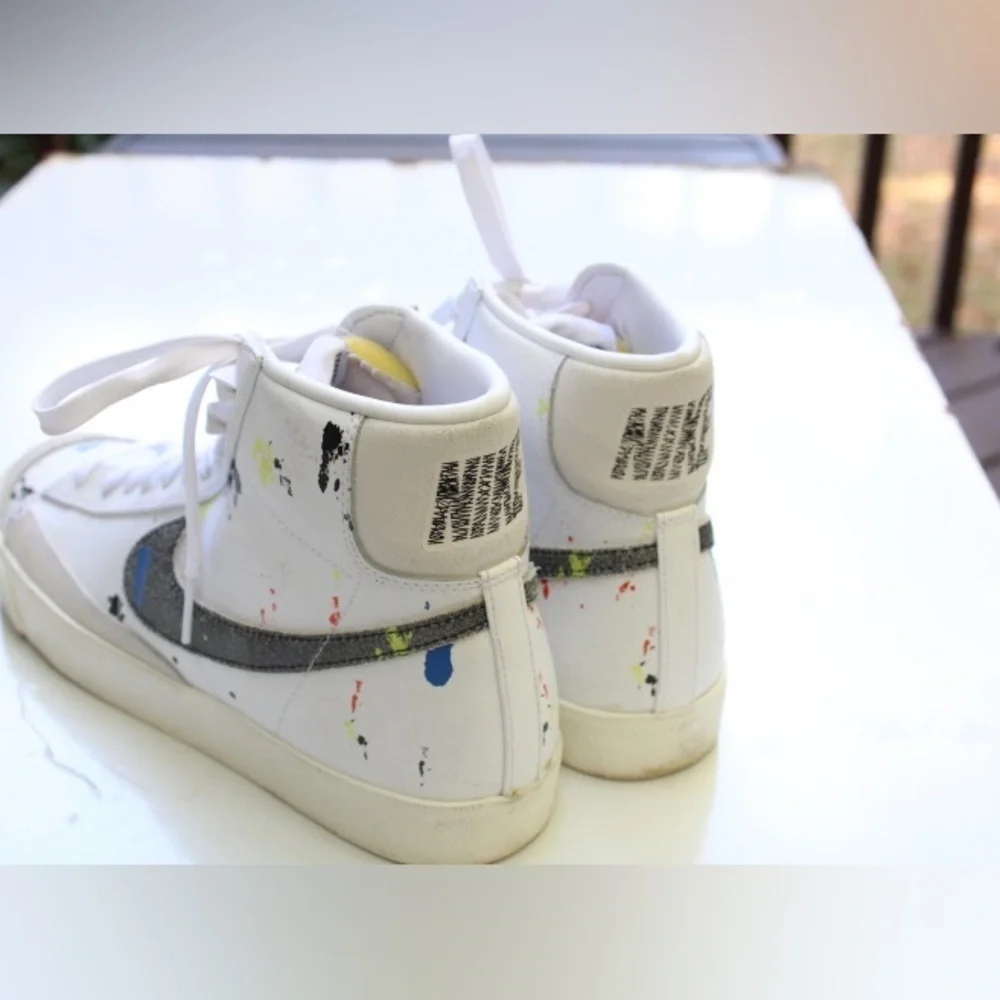 Nike blazer paint splatter sneakers
